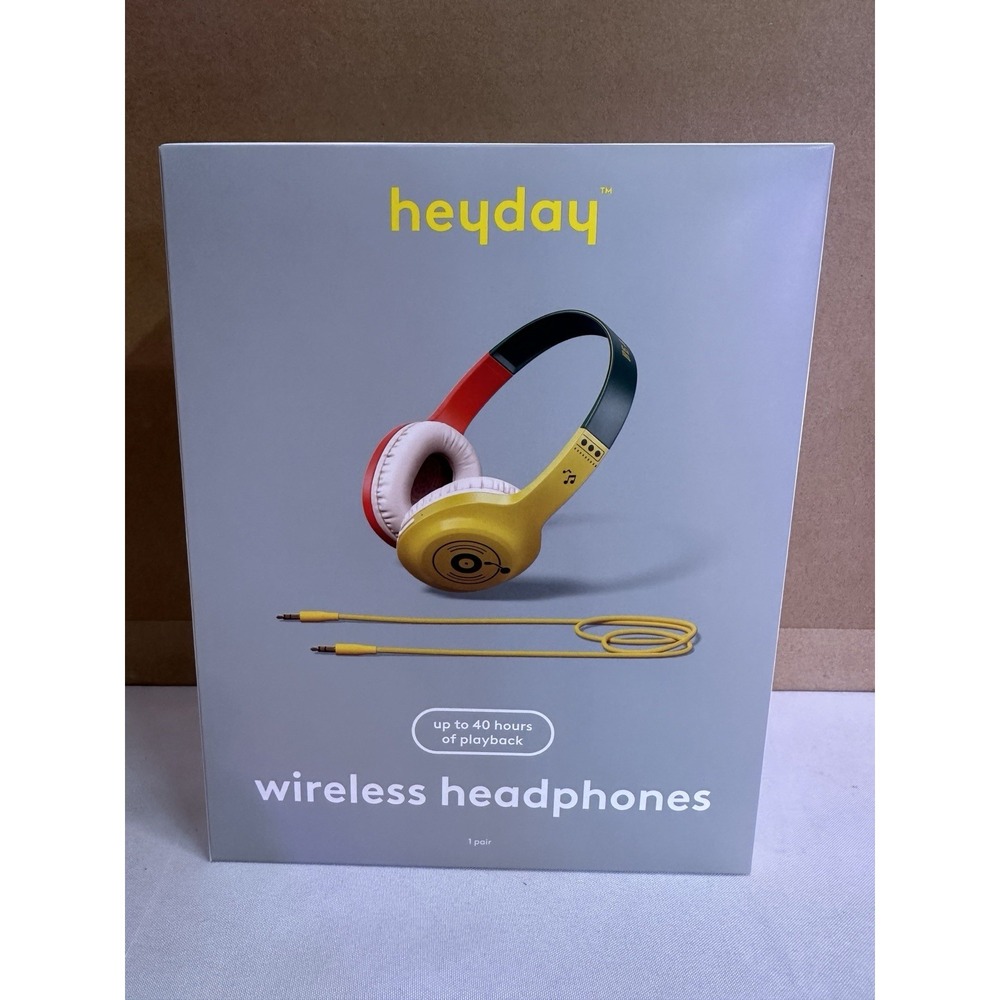 HEYDAY Wireless Headphones On Ear  Bluetooth Rechargeable 33 Foot Range